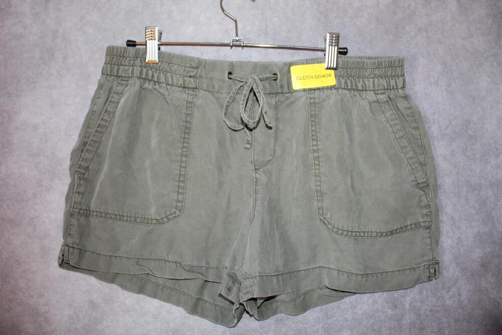 Old Navy Shorts Womens M Green Cargo Elastic Waist Drawstring Twill 5-Pocket